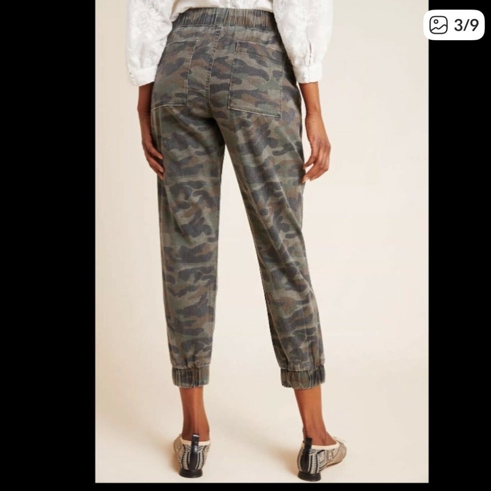 Anthropologie Cloth & Stone Joggers Pants Womens XSmall Camo Print Lyocell - Picture 3 of 6